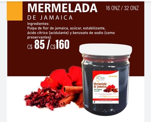 Mermelada de jamaica de Alimento San Isidro Nicaragua