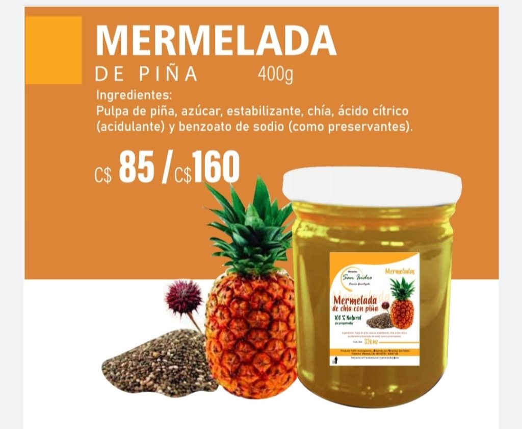 Mermelada de Pina de Alimento San Isidro Nicaragua